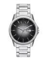 Armani Exchange Three-hand Stainless Steel Watch With Day And Date