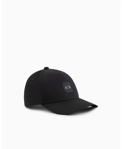 Armani Exchange Men's Black And Gold Baseball Hat