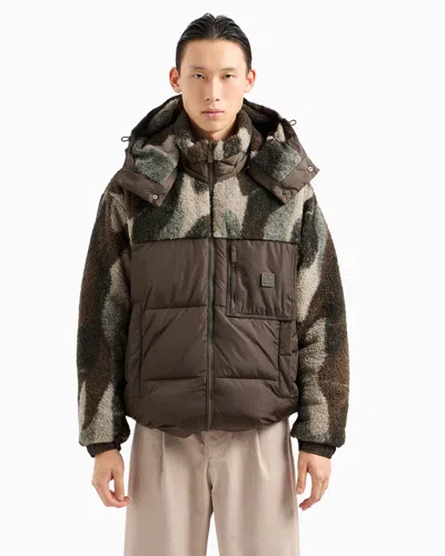 Armani Exchange Men's Colorblocked Blouson Jacket In Brown