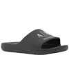 Armani Exchange Slides In Technical Fabric In Gray