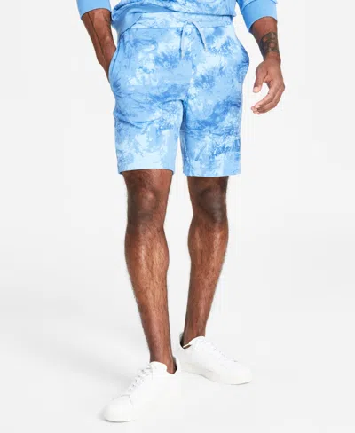Armani Exchange Men's Dip-dyed Fleece Shorts, Created For Macy's In Blue