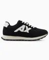 Armani Exchange Logo-detail Mesh Panel Sneakers In Black