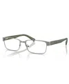 Armani Exchange 54mm Rectangle Optical Glasses In Gray
