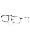 Armani Exchange 56mm Rectangle Optical Glasses In Black