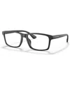 Armani Exchange 54mm Rectangle Optical Glasses In Black