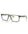 Armani Exchange 55mm Rectangle Optical Glasses In Green