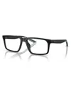 Armani Exchange 55mm Rectangle Optical Glasses In Black