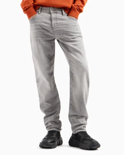 Armani Exchange Men's Five-pocket Jeans In Gray