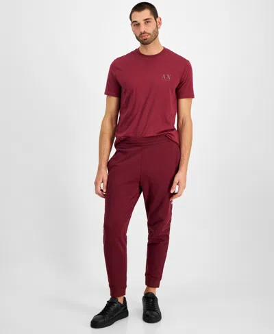 Armani Exchange Men's Fleece Logo Jogger Pants, Created For Macy's In Red