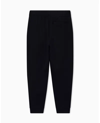 Armani Exchange Men's Fleece With Logo Patch Jogger Pants In Black
