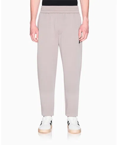Armani Exchange Men's Fleece With Logo Patch Jogger Pants In Brown