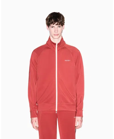 Armani Exchange Men's Full Zip Taping Modal Jacket In Red
