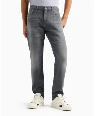 Armani Exchange Men's J13 Comfort Slim Cotton Jeans In Gray