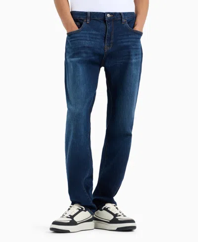 Armani Exchange Men's J13 Comfort Slim Cotton Jeans In Blue