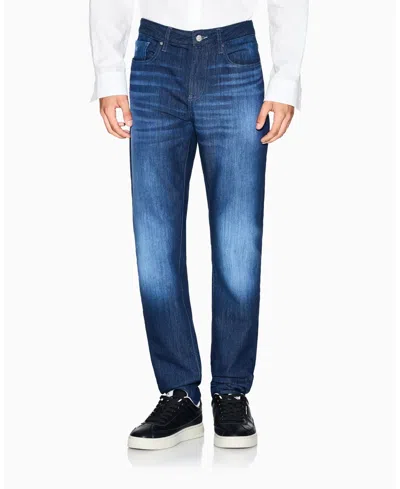Armani Exchange Men's J14 Slim Fleece Stretch Denim Jeans In Blue