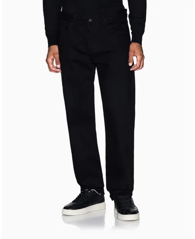 Armani Exchange Men's J16 Straight Stretch Jeans In Black
