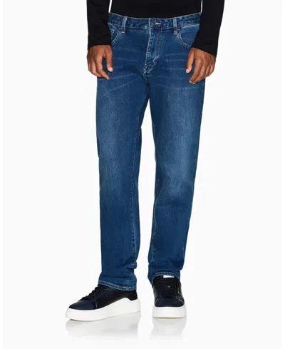 Armani Exchange Men's J16 Straight Stretch Jeans In Blue