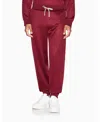 Armani Exchange Micro-textured Jogger Pants In Red
