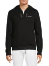 Armani Exchange Stretch Fabric Zip-up Sweatshirt In Black