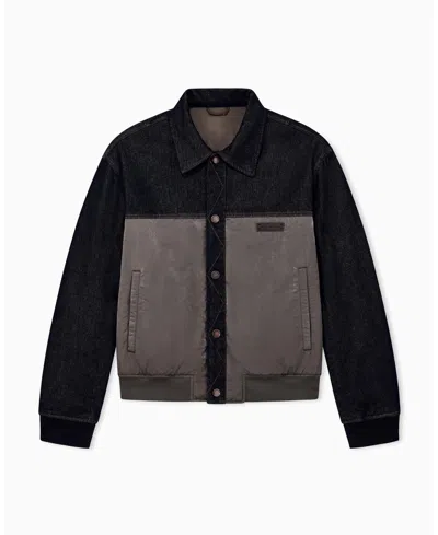 ARMANI EXCHANGE MEN'S MIXED MEDIA DENIM JACKET