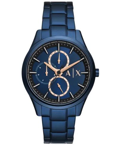 Armani Exchange Men's Multifunction Blue Stainless Steel Watch 42mm
