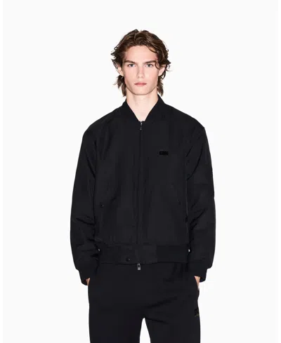 Armani Exchange Men's Night Lab Bomber Jacket In Black