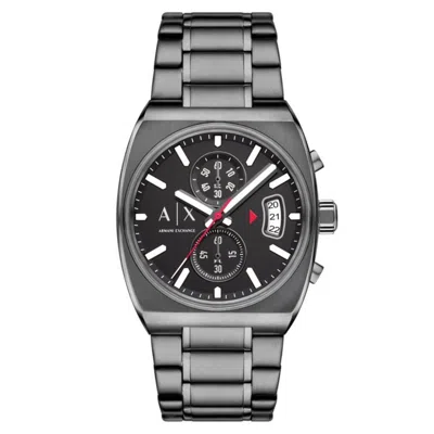 Armani Exchange Men's Oliver Black Dial Watch In Brown