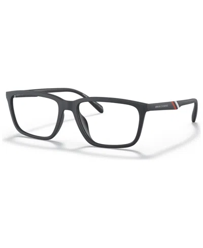Armani Exchange Men's Pillow Eyeglasses Ax3097 In Black
