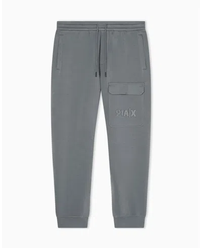 Armani Exchange Men's Pocket 91 Fleece Jogger Pants In Gray