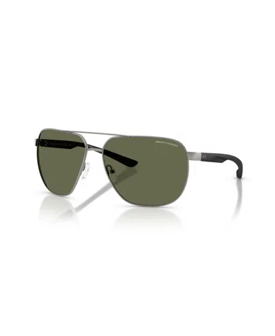Armani Exchange Men's Polarized Sunglasses, Ax2047s In Green
