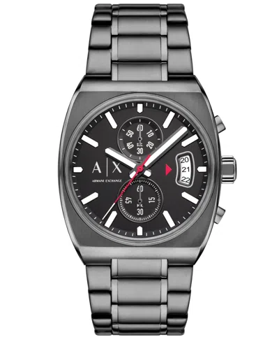 ARMANI EXCHANGE MEN'S QUARTZ CHRONOGRAPH GUNMETAL STAINLESS STEEL WATCH, 40MM
