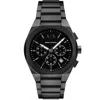 Armani Exchange Men's Rafael Black Dial Watch In Black