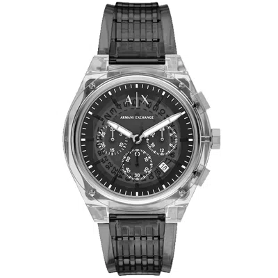 Armani Exchange Men's Rafael Grey Dial Watch In Black