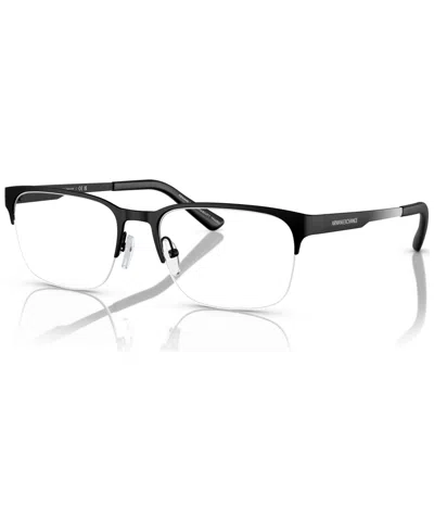 Armani Exchange Men's Rectangle Eyeglasses, Ax1060 55 In Black