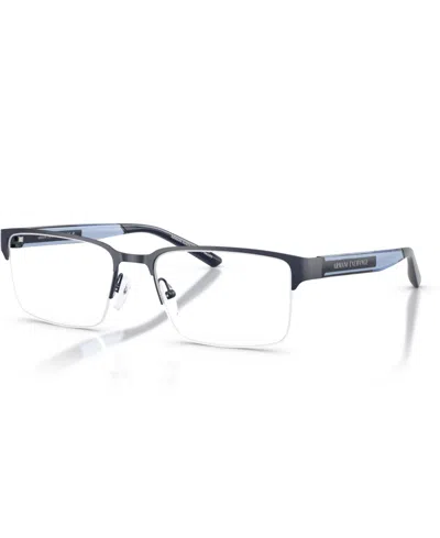 Armani Exchange Men's Rectangle Eyeglasses, Ax1075 In Blue