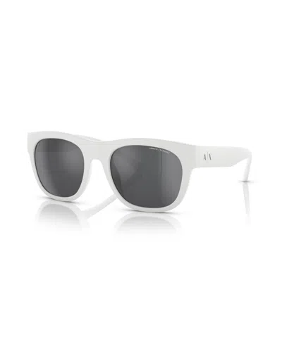 Armani Exchange Men's Rectangle Sunglasses, Ax4128su In Gray