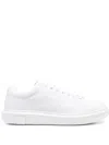 Armani Exchange White Leather Sneaker In Bianco Chiari E Naturali