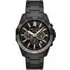 Armani Exchange Multifunction Gunmetal Stainless Steel Watch In Black