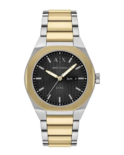 Armani Exchange Sync Quartz 42mm Watch In Gold