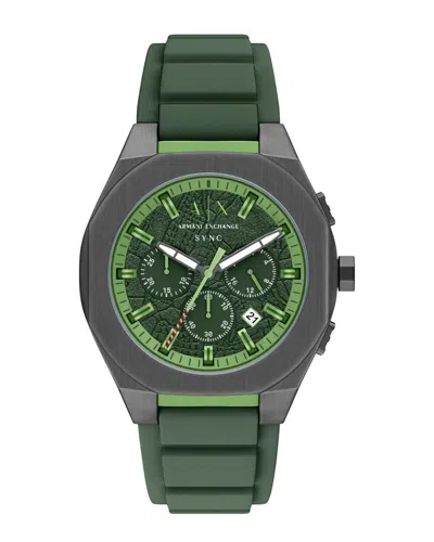Armani Exchange Sync 44mm Watch In Green