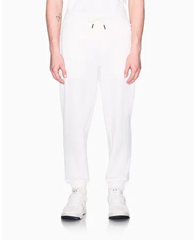 Armani Exchange Men's White Edition Fleece Jogger Pants