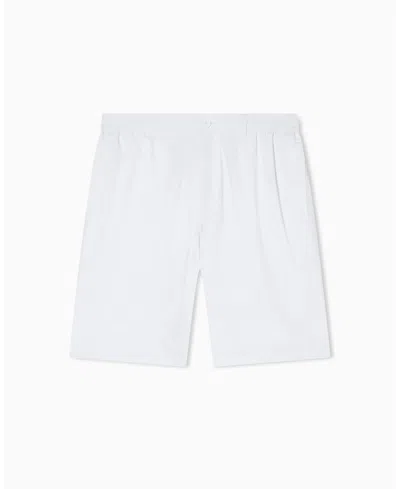 Armani Exchange Men's White Edition Nylon Bermuda Shorts