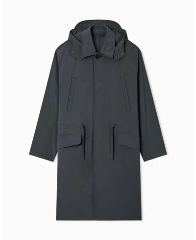 Armani Exchange Men's Wool Mix Trench Coat In Gray