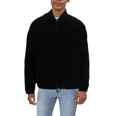 Armani Exchange Mens Contrast Trim Velvet Bomber Jacket