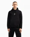 Armani Exchange Logo Hoodie Black In Black