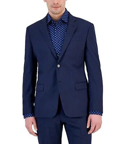 Pre-owned Armani Exchange Mens High Blue Solid Suit Jacket Blue 36r