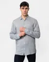 Armani Exchange Mens Long Sleeve Pattern Print Shirt In Gray