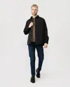 Armani Exchange Mens Padded Overshirt In Black