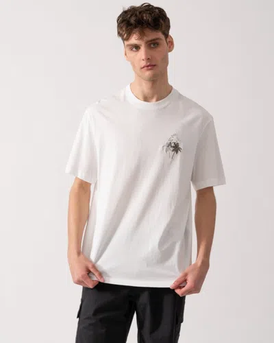 Armani Exchange Mens Palm Trees Ax Logo T-shirt In White