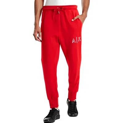 Armani Exchange Mens Pocket Fleece Jogger Pants In Red